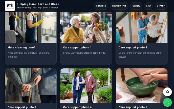 Helping Hand website screenshot