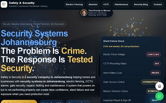 Safety and Security template screenshot sample