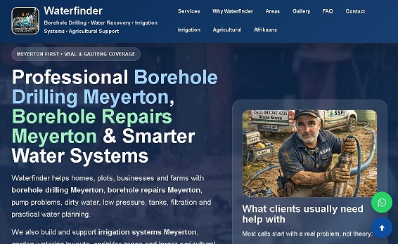 Waterfinder website screenshot